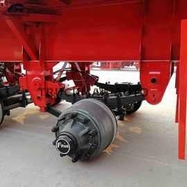 灰色/赤い半側面のトレーラー40&quot;のために荷を積む50トン容器のバルク商品