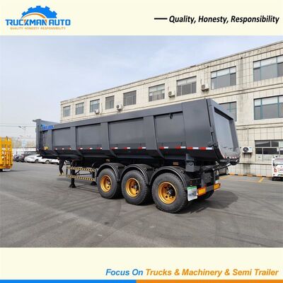 トレーラー70トン3の半車軸、トレーラー トラックのダンプのトレーラーのHyvaの持ち上がること