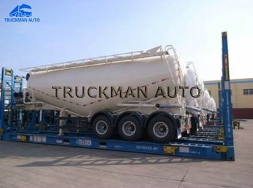 3車軸40 CBMのセメントのBulkerのトラックは、トレーラーO345 Mnの鋼鉄材料を半セメントで接合しています