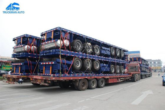 12pcs容器ロックの容器の平面トレーラーのバルク貨物輸送