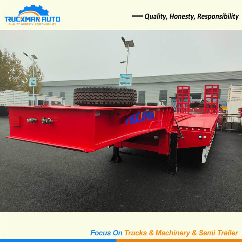 Factory Price 3 Axle 50 Tons Lowbed Trailer For Machinery Transportation
